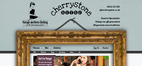 Cherry Stone Retro Website Design